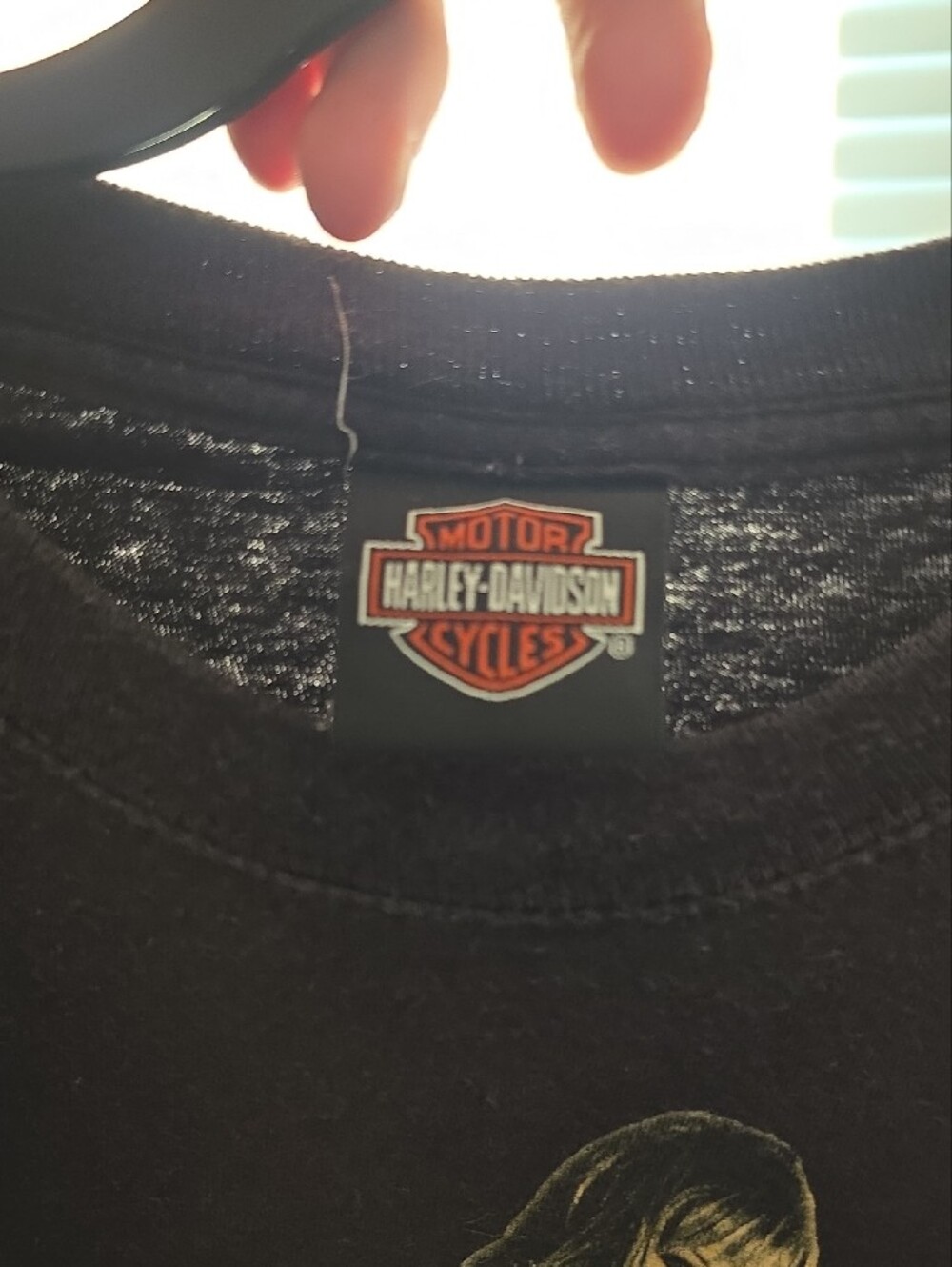 Harley-Davidson Black Tee with Orange and Cream Myrtle Beach Graphic - Picture 3 of 3